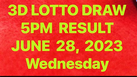 SWERTRES RESULT, Wednesday, June 28, 2023 – Official .